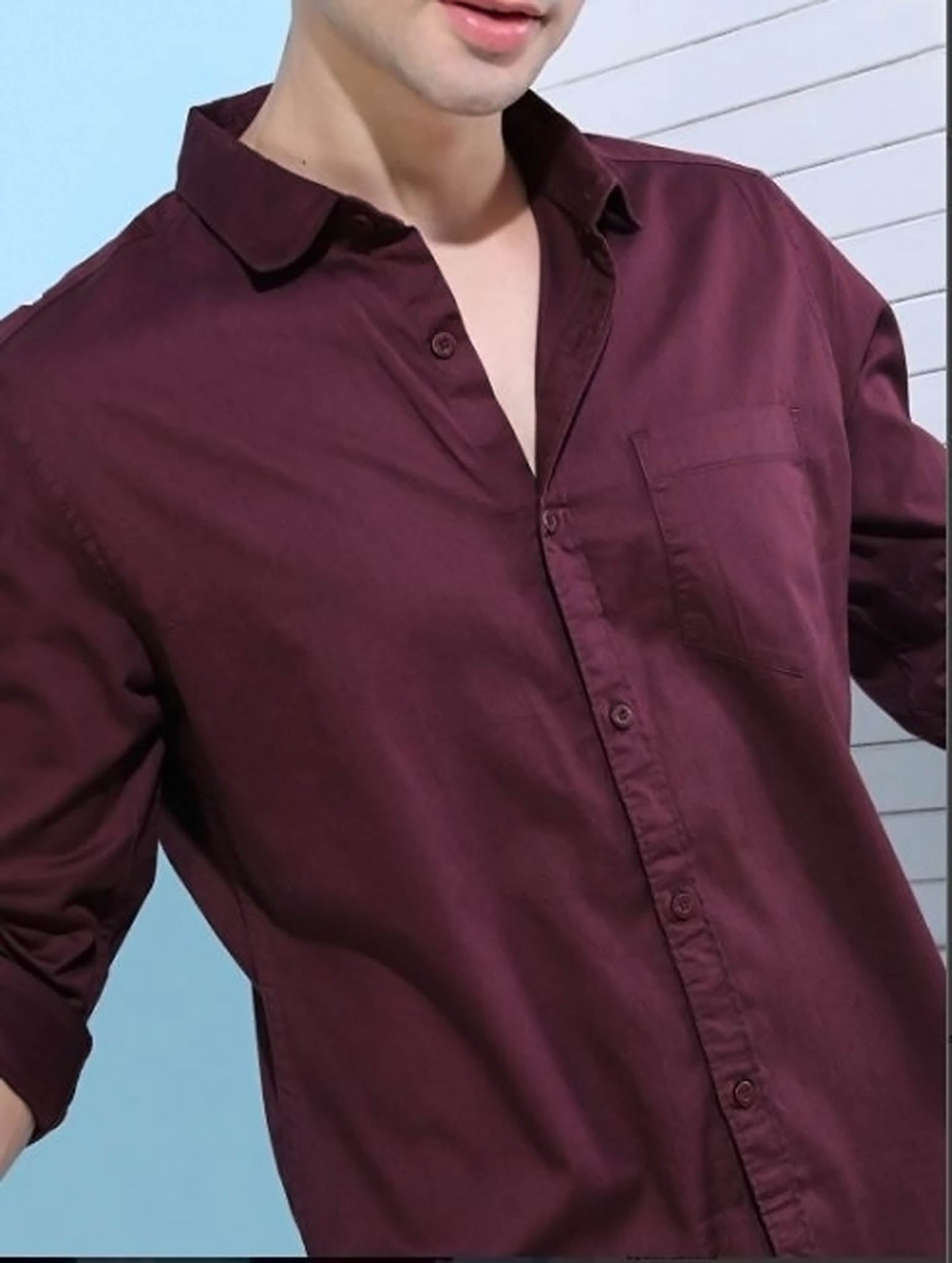 Maroon Shirt Single Pocket - Code # W127