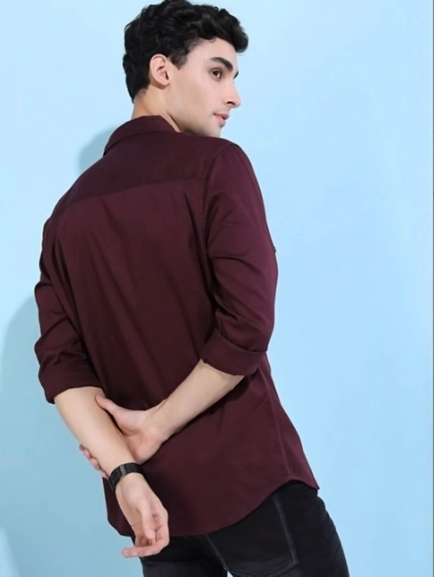 Maroon Shirt Single Pocket - Code # W127