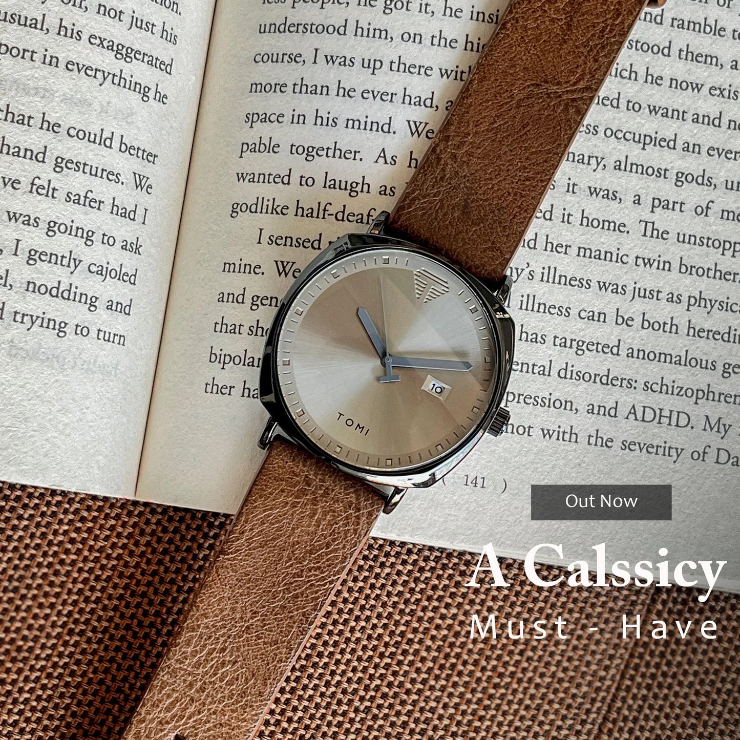 Classy Leather Strap Watch with Box (Original)