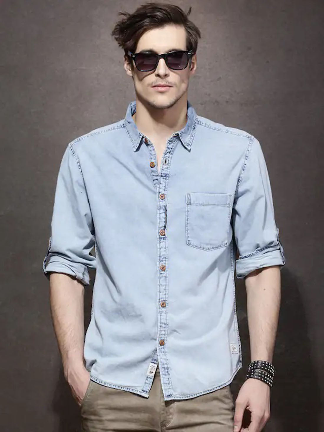 Denim Single Pocket Mens Shirt - Series 2