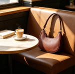 Small Crescent Shoulder Bag Underarm Purse