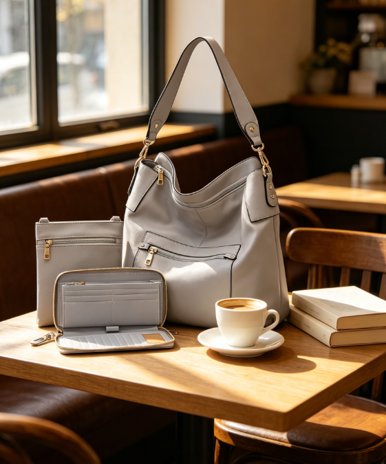 103 Large Crossbody Bag Ladies Shoulder Handbag Purse and Wallet Set Tote Hobo Purse - Image 1