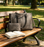Laptop Bag 15.6 Inch Laptop Tote Vintage Work Bag Computer Bag Office Briefcase Handbag - Image 2
