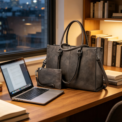 Laptop Bag 15.6 Inch Laptop Tote Vintage Work Bag Computer Bag Office Briefcase Handbag