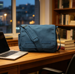 Classic Vintage Messenger Bag Heavyweight Cotton Canvas Shoulder Bag with Upgraded Features