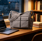 Canvas Tote Bag Messenger Bag Large Crossbody Bag Casual Canvas Shoulder Bag for College Work Daily