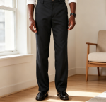 Classic Fit Dress Pant with Expandable Waist and Flat Front