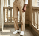 Classic Fit Cotton Stretch Pleated Pants Regular and Big & Tall - Image 2