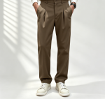 Pleated Pants Elastic Waist Wide Leg Casual Dress Pants - Image 2