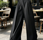 Baggy Wide Leg Pants Zipper Fly Pleated Trousers Business Casual Dress Pants with Pocket - Image 2