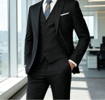 Slim Fit 3 Piece Suit Two Button Blazer Vest and Pants Tuxedo Set for Business Wedding Party