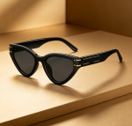 Cat Eye Sunglasses for Women Trendy Classic UV Protection Triangle Frame Cateye Shades - Image 2