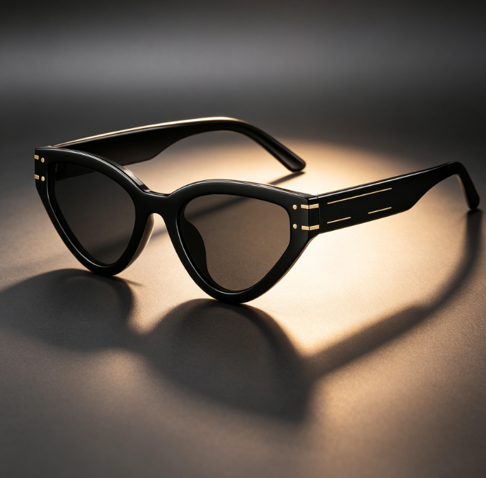 183 Cat Eye Sunglasses for Women Trendy Classic UV Protection Triangle Frame Cateye Shades - Image 1