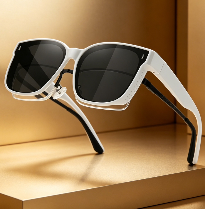 189 Lightweight Fit Over Sunglasses for Women Oversized Trendy Large Square Polarised for Driving - Image 1