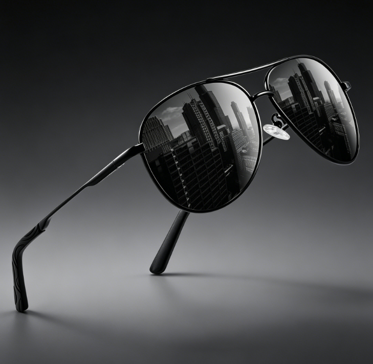 191 Polarised Aviator Sunglasses for Men and Women Metal Frame UV Protection for Fishing Driving - Image 1