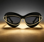 Fashion Lips Cat Eye Sunglasses for Women Vintage Y2K Gradient Black Shades UV Protection - Image 2