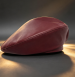 Leather Beret for Men and Women Sewn Military Style Cap
