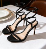Lace Up High Heel Sandals Sexy Ankle Strap Summer Dress Shoes