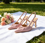 High Heel Back Lace Sandals Pointed Toe Stilettos Slip On Buckle Heels Open Back Evening Prom Dress Shoes Sizes 5.5-12US - Image 2